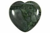 1.7" Polished Brecciated Green Dolomite Hearts - California - Photo 3